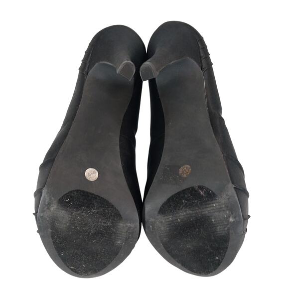 NWOT-1 SHOW! JACQUELINE FERRAR! BLACK SATIN HIDDEN PLATFORM STILETTO HEELS!SZ 8M - Picture 9 of 10